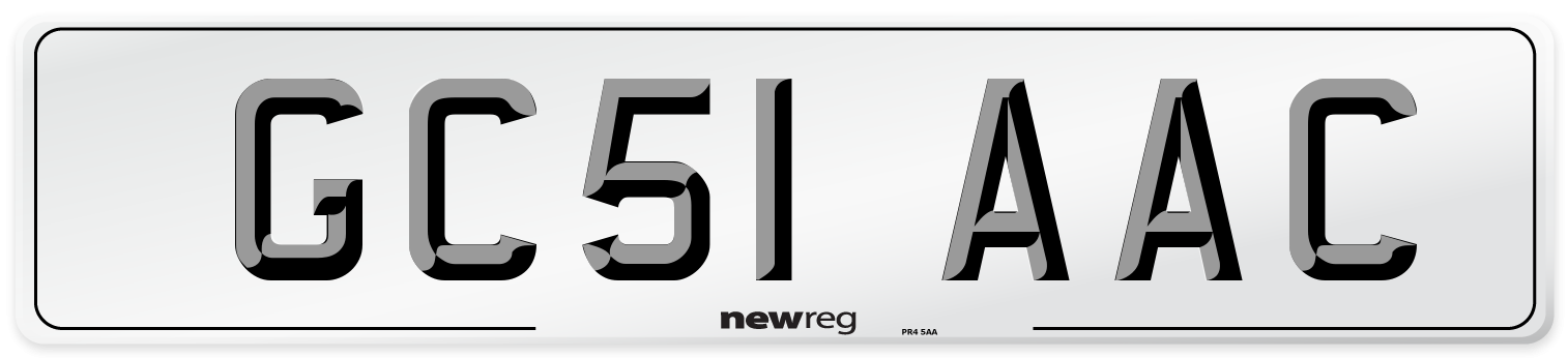 GC51 AAC Number Plate from New Reg
